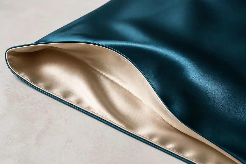 Two face fabrics and a joined edge opened into a clean component view